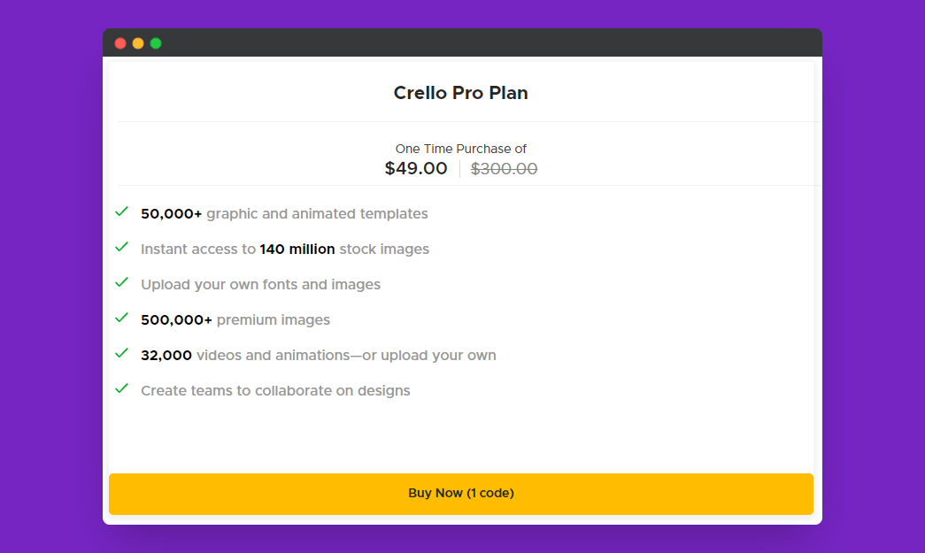 crello appsumo pricing