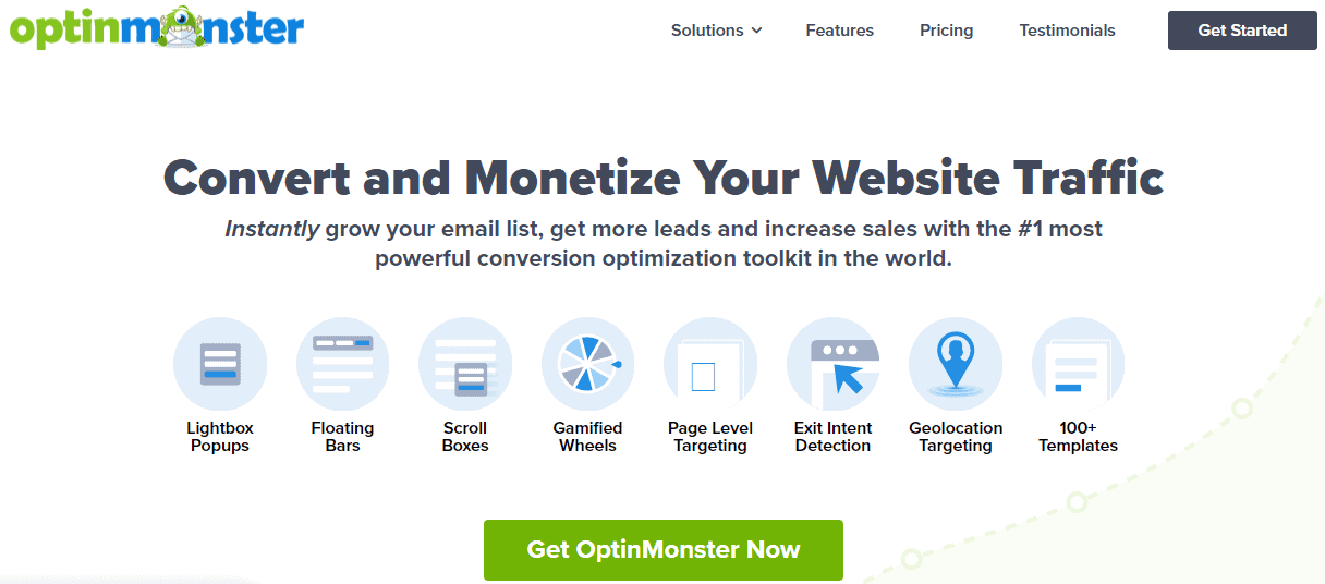 optinmonster homepage