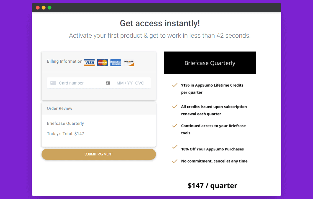 briefcase pricing plans